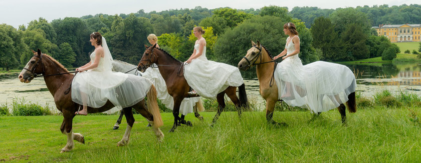 WWE Bridal Horse shoot 016 
 West Wycombe Horse shoot 
 Keywords: Buckinghamshire wedding photographer, Horses, Piers Photo, Summer, West Wycombe House