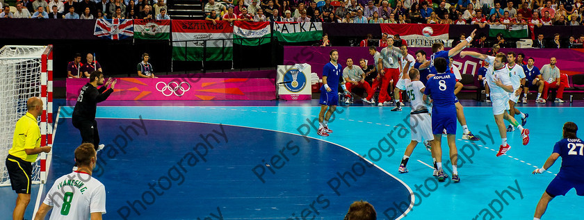 Olympics 042 
 Olympic Park and Handball 
 Keywords: Olympics, handball, Copper Box, Cadburys, PiersPhotos
